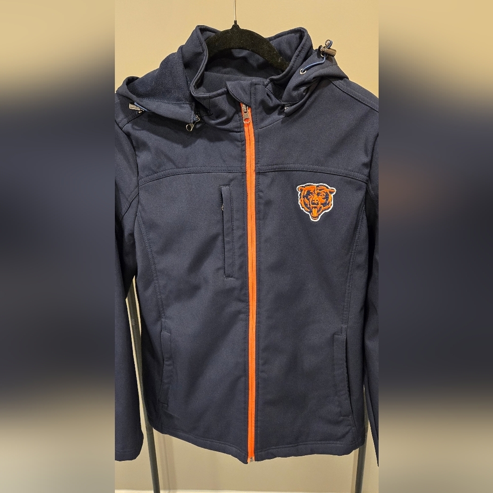 NFL Chicago Bears Womens Navy Softshell Jacket - Picture 3 of 7